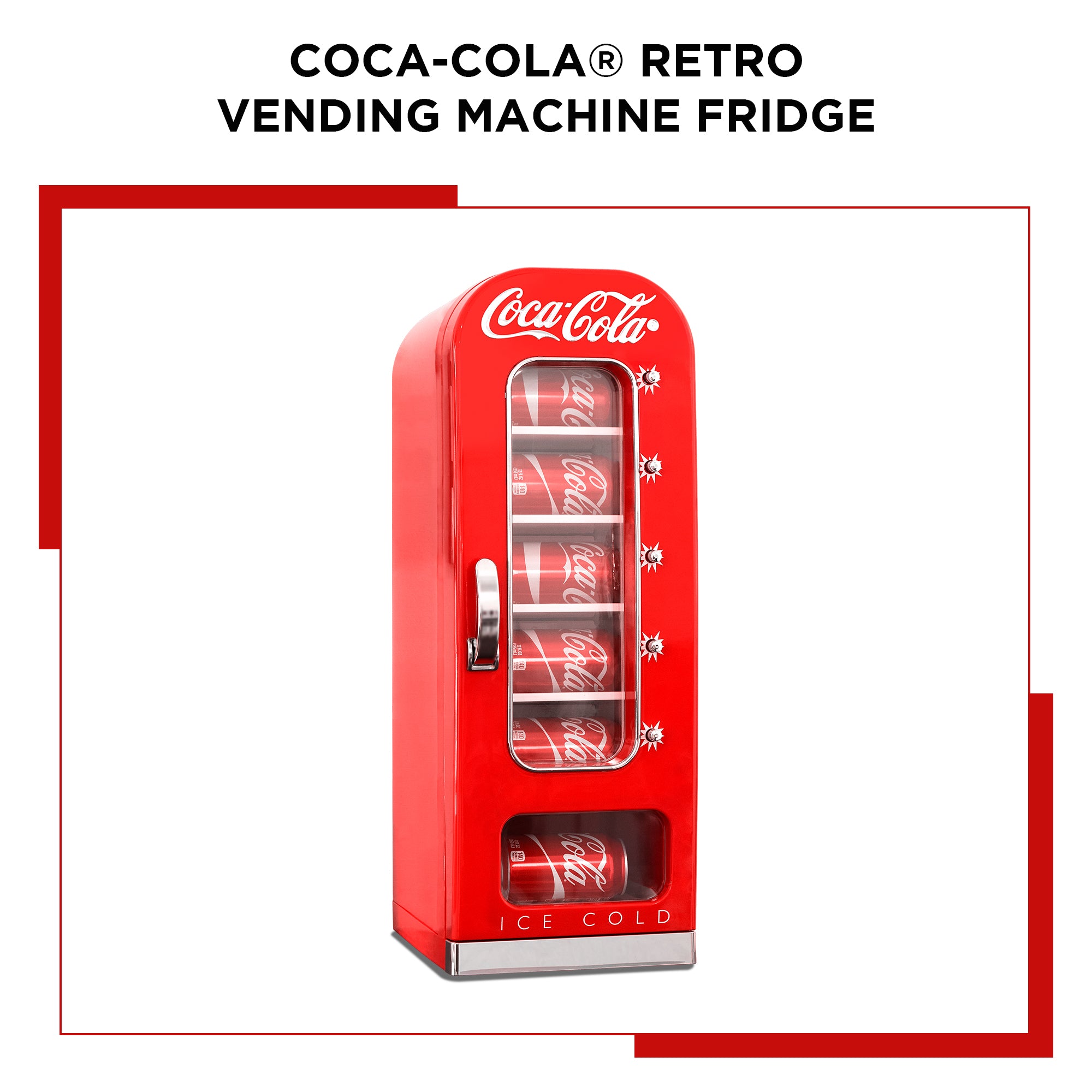 Coca Cola 5L Mini Fridge For Bedrooms 10 Can Portable Vending Machine Red Coca-Cola