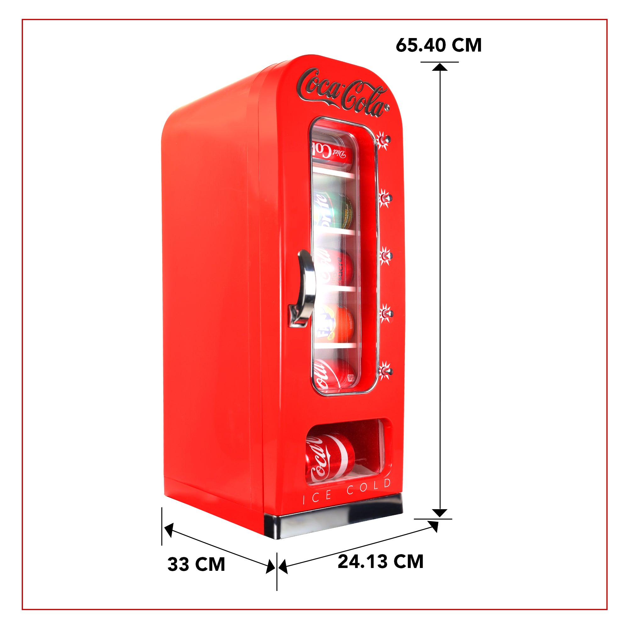 Coca Cola 5L Mini Fridge For Bedrooms 10 Can Portable Vending Machine Red Coca-Cola