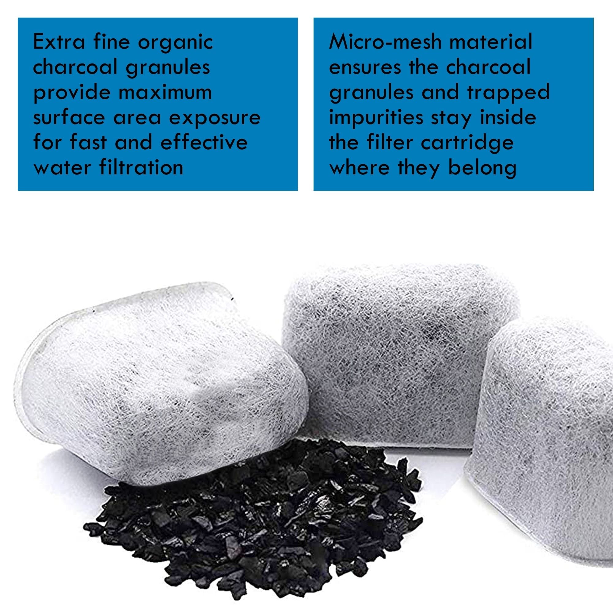 12 Pcs Charcoal Water Filters for Yabano, Morphy Richards,Taylor Swoden, Breville, Russell Hobbs Coffee Machines, Universal Fit Replacement Cartridges Kenmore