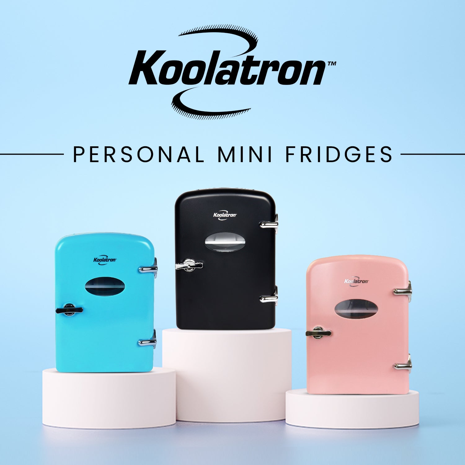 Koolatron Mini Fridges For Bedrooms | Compact Retro Mini Coolers | Small Fridges For Snacks & Drinks