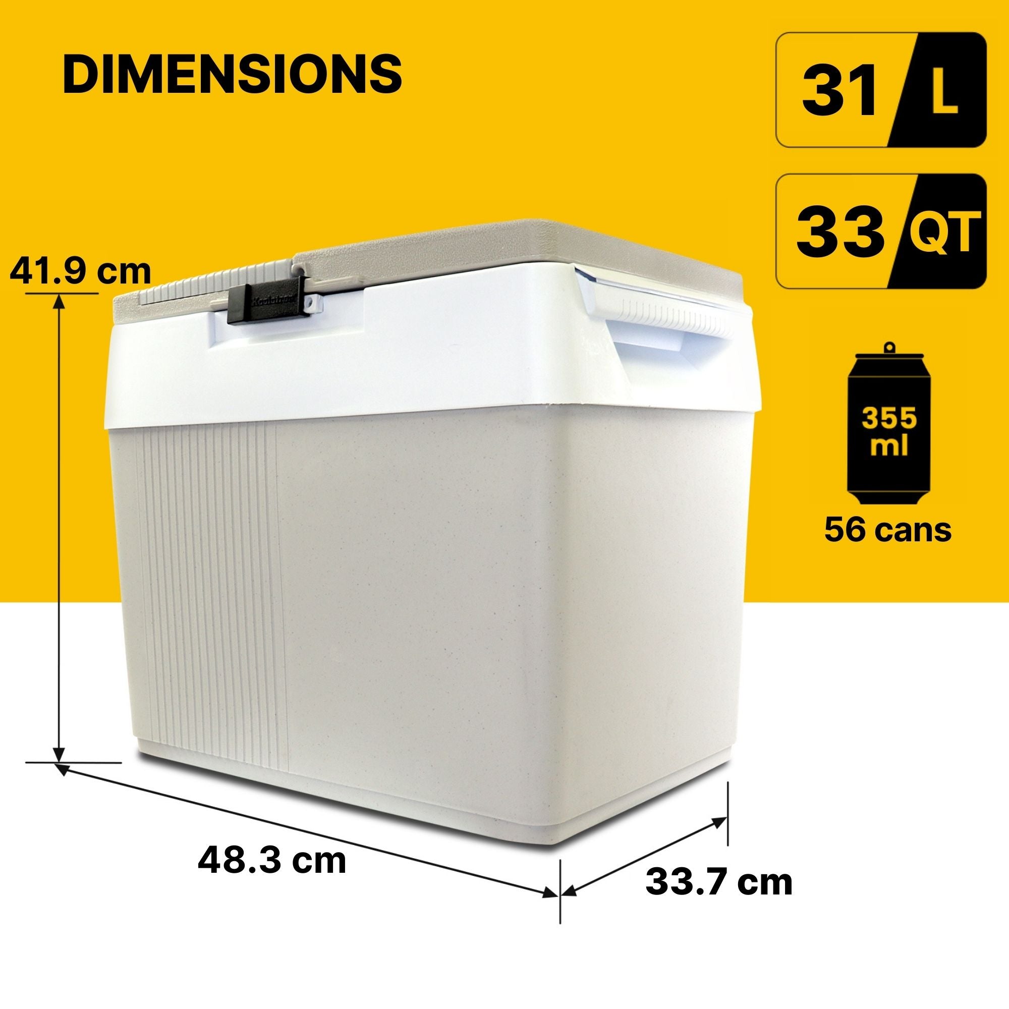 Electric Cool Box 31L Cooler Box 52 Can Portable 12v Camping Car Fridge Refrigerator For Campervan Perfect for Road Trips Picnics Travel Cooler/Warmer Koolatron UK