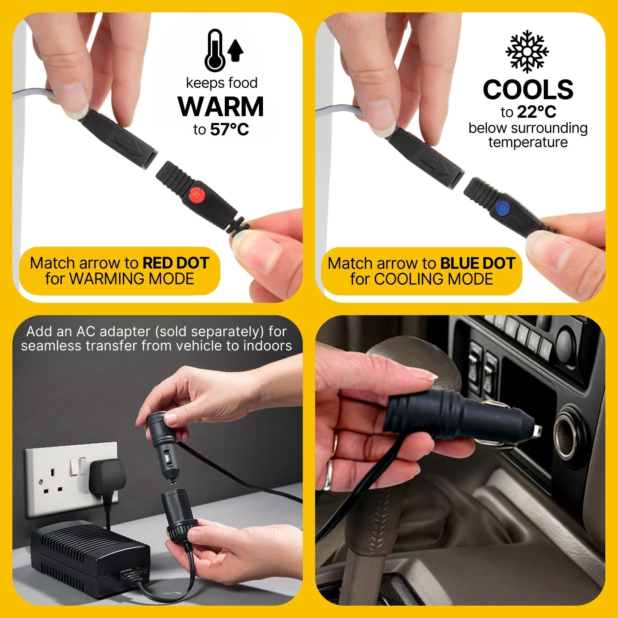 Iceless 12V Electric Cool Box, 34L Portable Cooler/Warmer Car Refrigerator Fridge, DC Power Cord, Grey/White, Travel, Camping, Trucking Koolatron UK