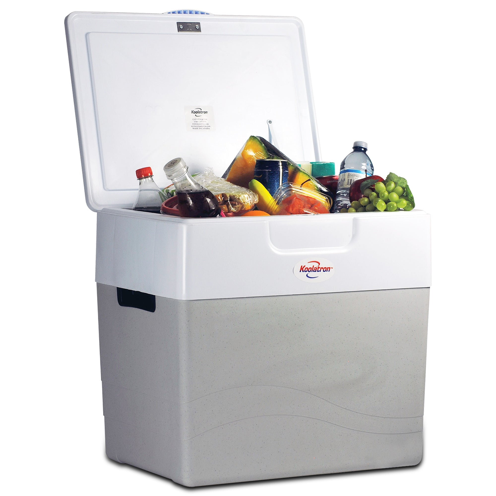Koolatron Electric Cool Box 49L Cooler Box 80 Can Portable 12v Camping Car Fridge Refrigerator For Campervan Perfect for Road Trips Picnics Travel Two-Way Design Cooler/Warmer Mini Fridge Grey Koolatron UK