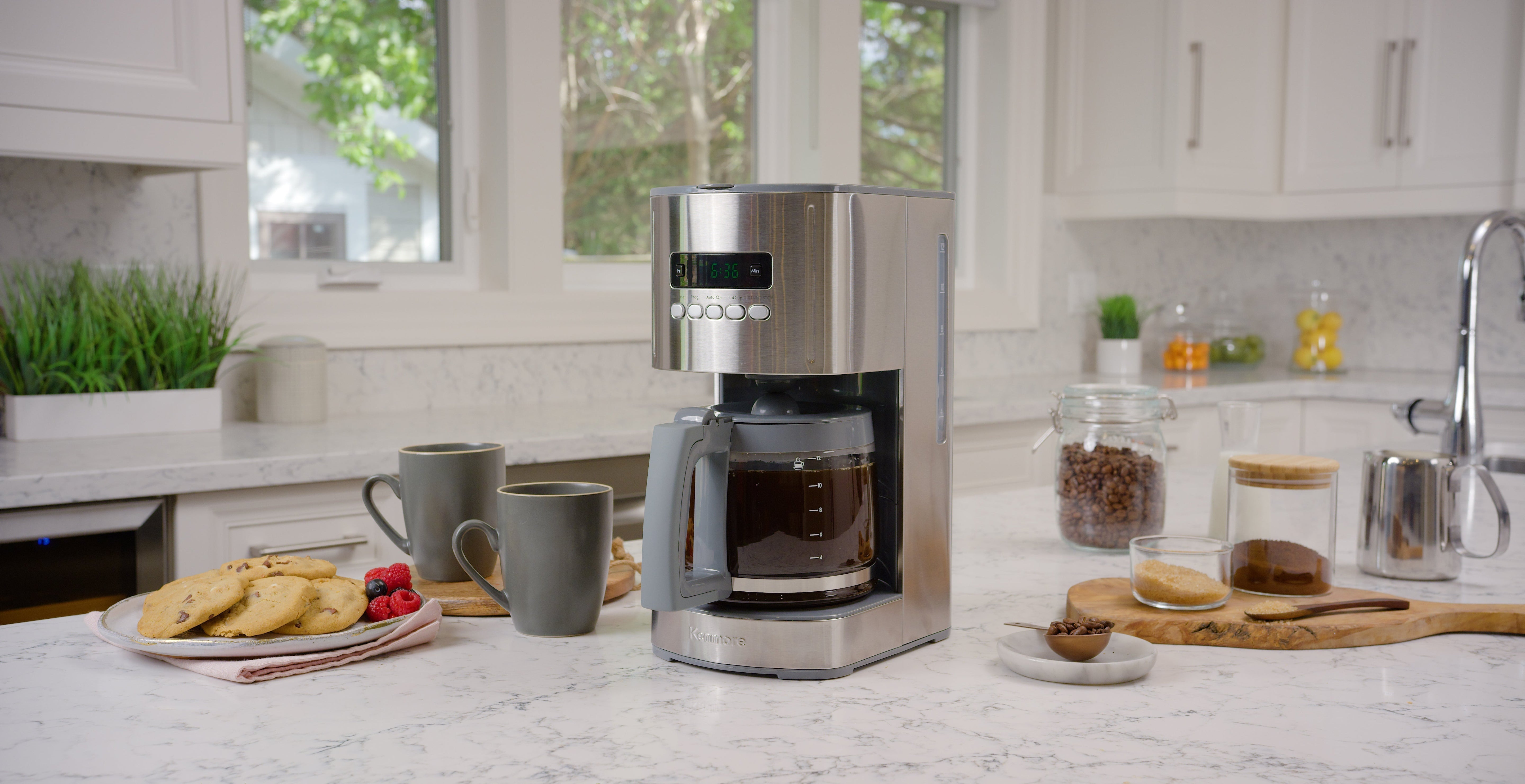 Best Kenmore Programmable Filter Coffee Machine | 12-Cup Drip Coffee Maker with Reusable Filter ☕✨