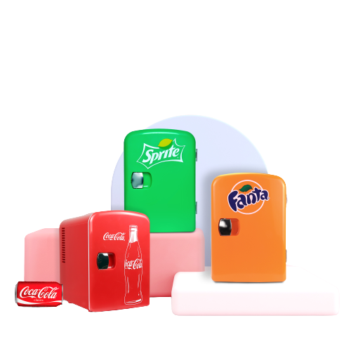 Discover the New Coca Cola Branded Mini Fridges in Various Colors