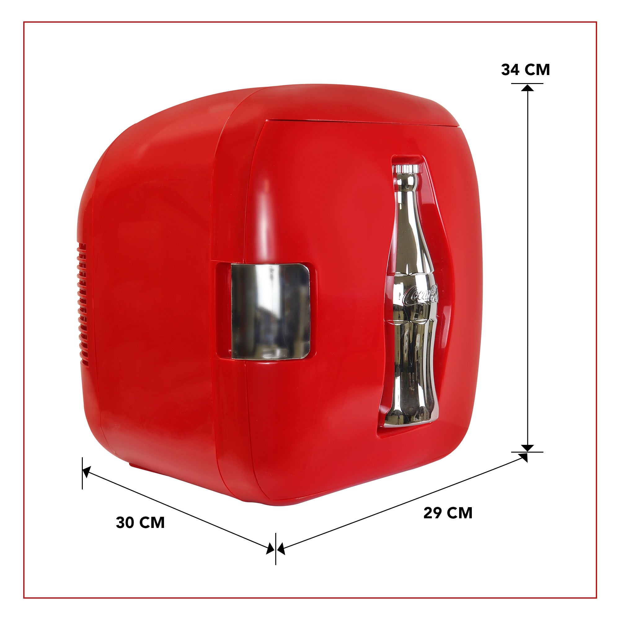 Coke 7.9L Mini Fridge For Bedrooms 12 Can Portable Cooler Red