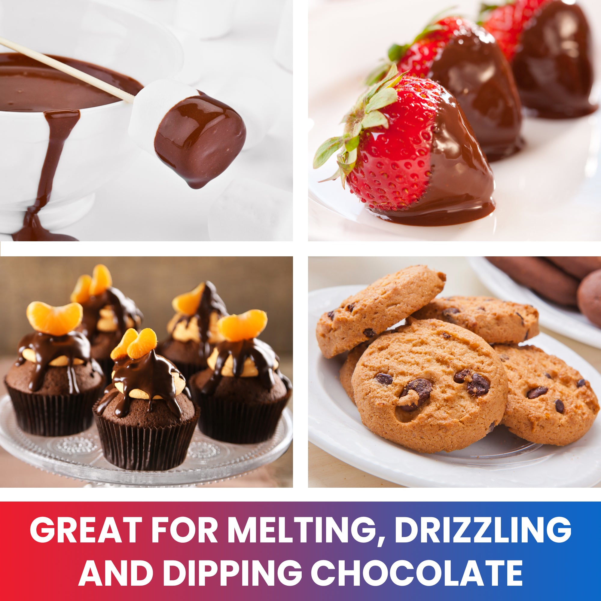 Chocolate Melting Pot Fondue Set 8.8 oz (250 g) Electric Melter for Chocolate Melts DIY Candy Maker with 32-Piece Accessory Kit for Sleepover Birthday