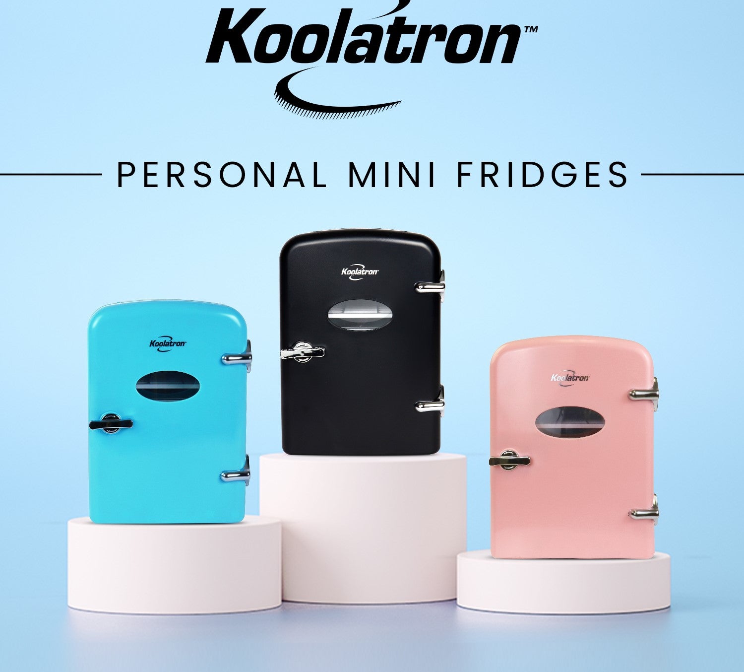 Black Retro Mini Fridge for Bedrooms