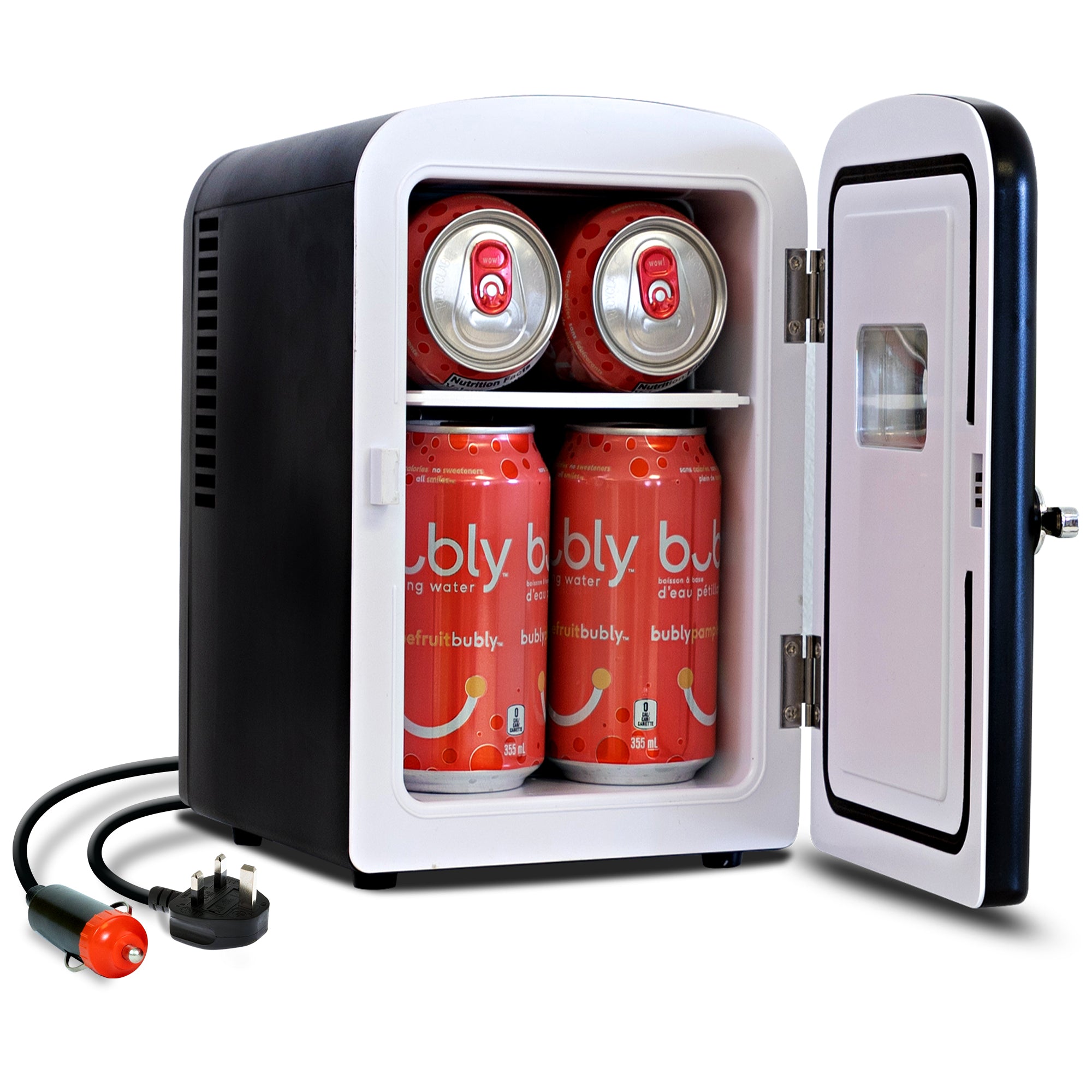 Retro Mini Fridge For Bedrooms 4L Small Fridge 6 Can Table Top Fridge Quiet Mini Fridges For Skincare Food Drink 12v Portable Cooler Warmer