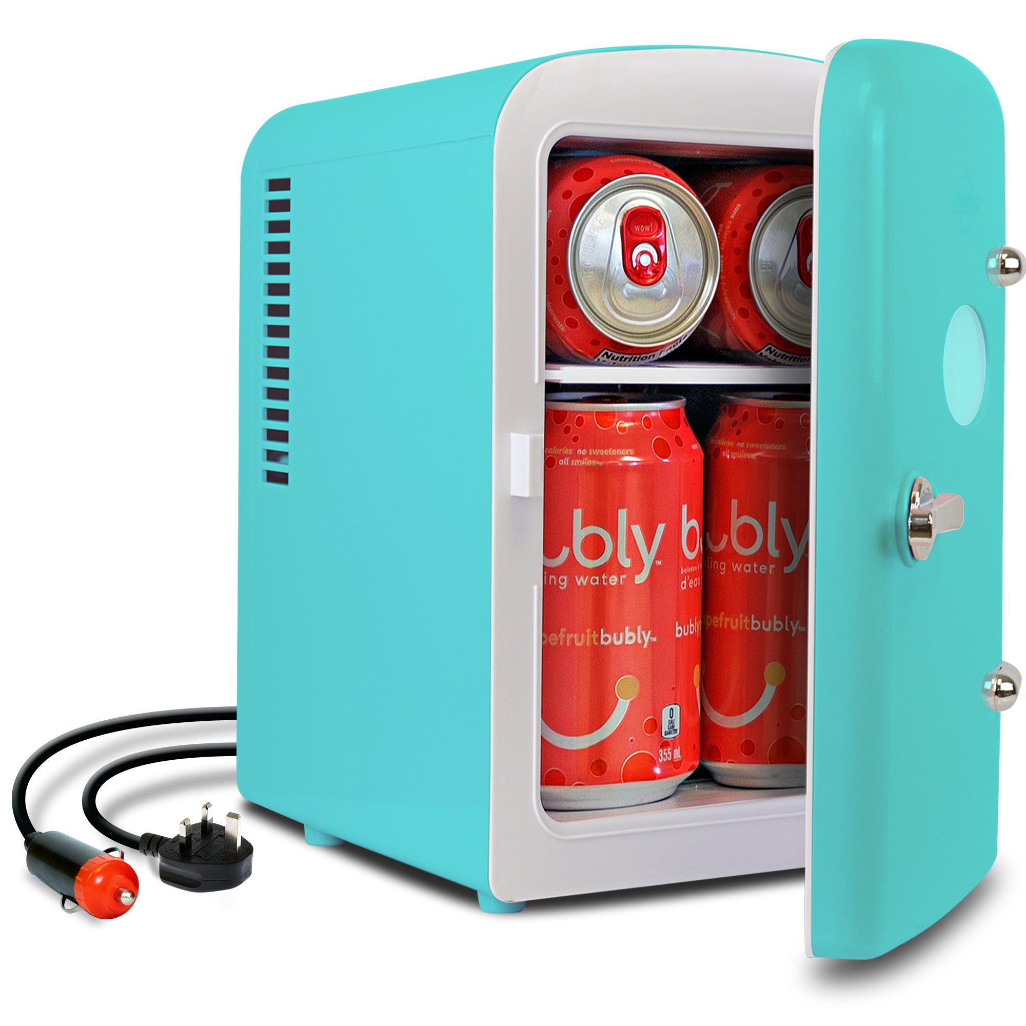 Retro Mini Fridge For Bedrooms 4L Small Fridge 6 Can Table Top Fridge Quiet Mini Fridges For Skincare Food Drink 12v Portable Cooler Warmer