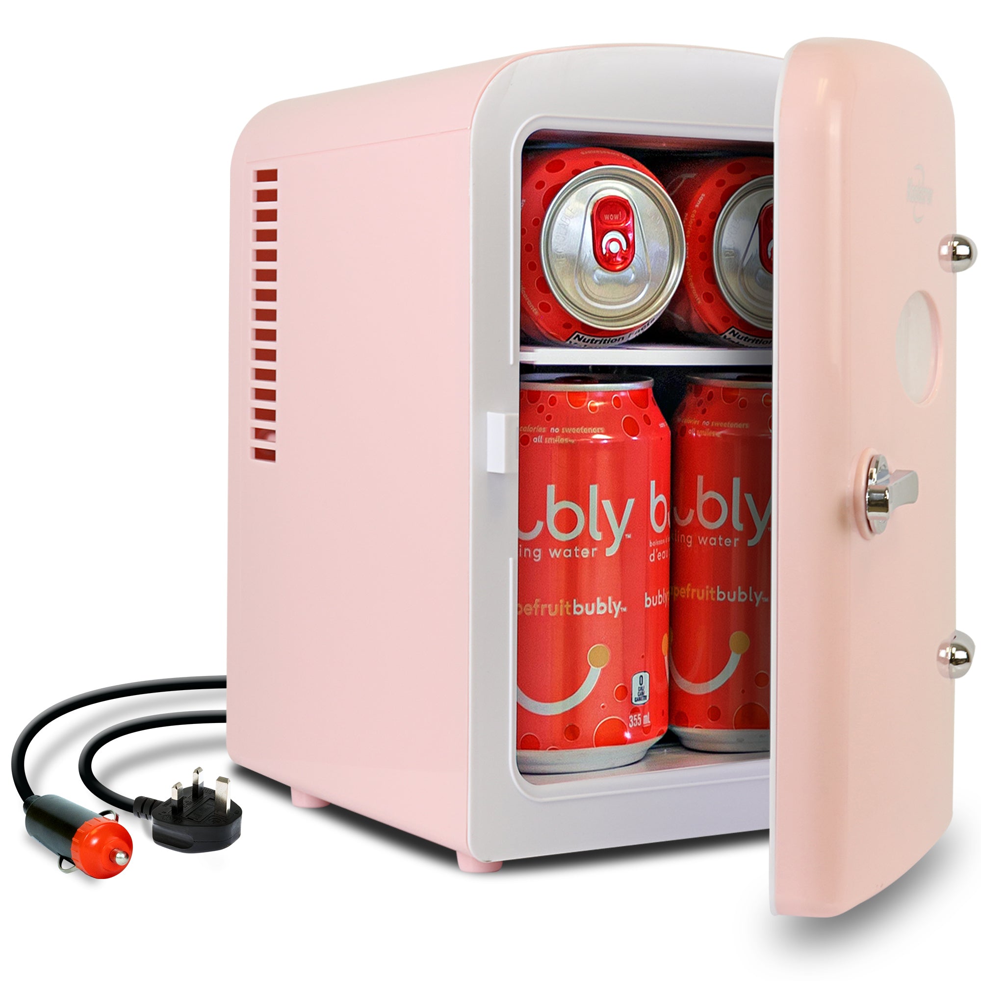 Retro Mini Fridge For Bedrooms 4L Small Fridge 6 Can Table Top Fridge Quiet Mini Fridges For Skincare Food Drink 12v Portable Cooler Warmer