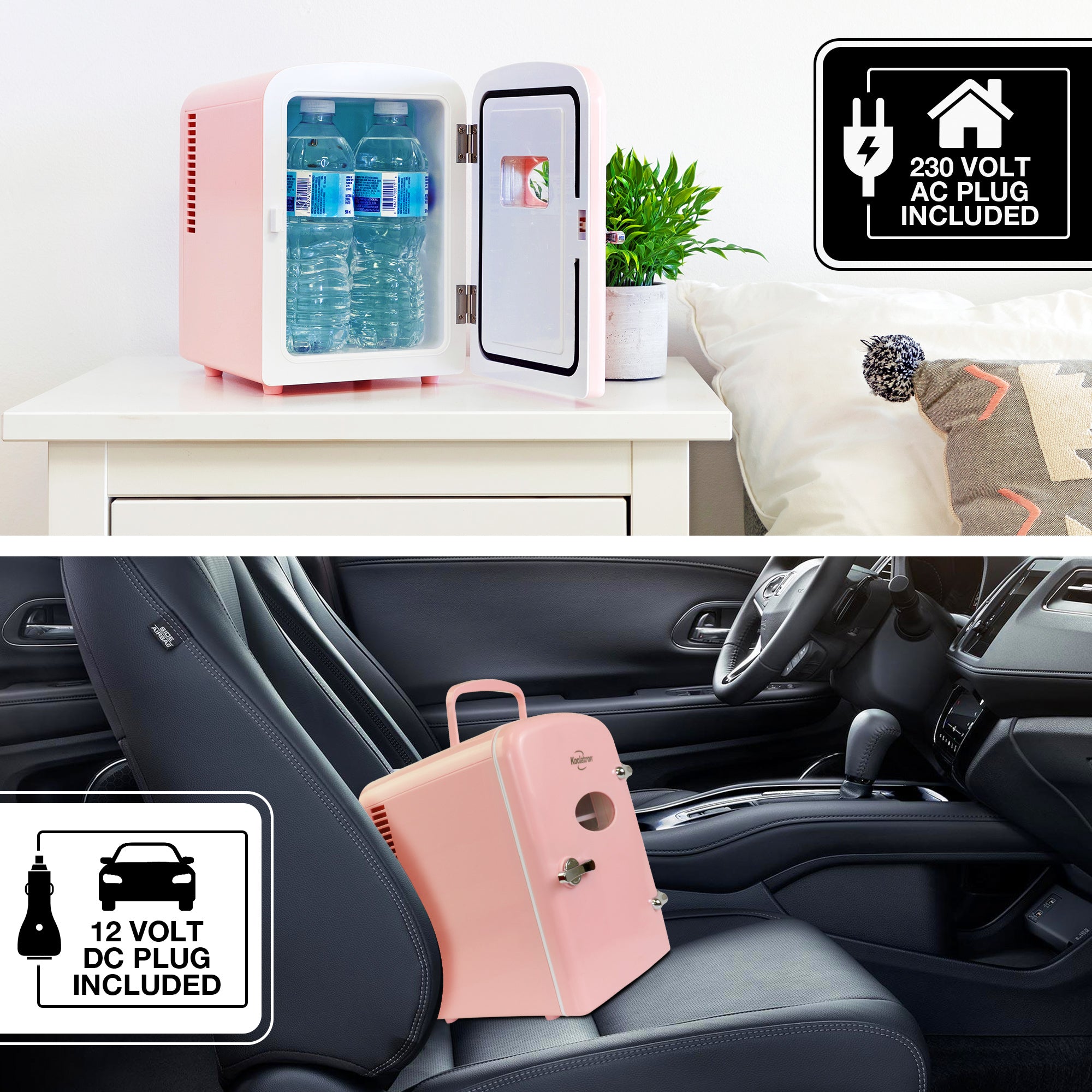 Retro Mini Fridge For Bedrooms 4L Small Fridge 6 Can Table Top Fridge Quiet Mini Fridges For Skincare Food Drink 12v Portable Cooler Warmer