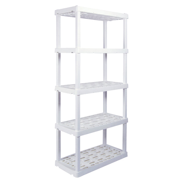 Oskar 5-tier shelf unit on a white background
