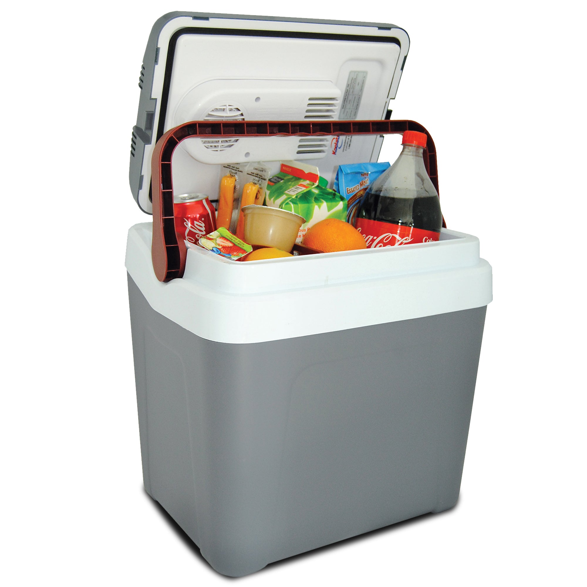 Electric Cool Box 24L Cooler Box 31 Can Portable 12v Camping Car Fridge Refrigerator For Campervan Perfect for Road Trips Picnics Cooler Cool Bag