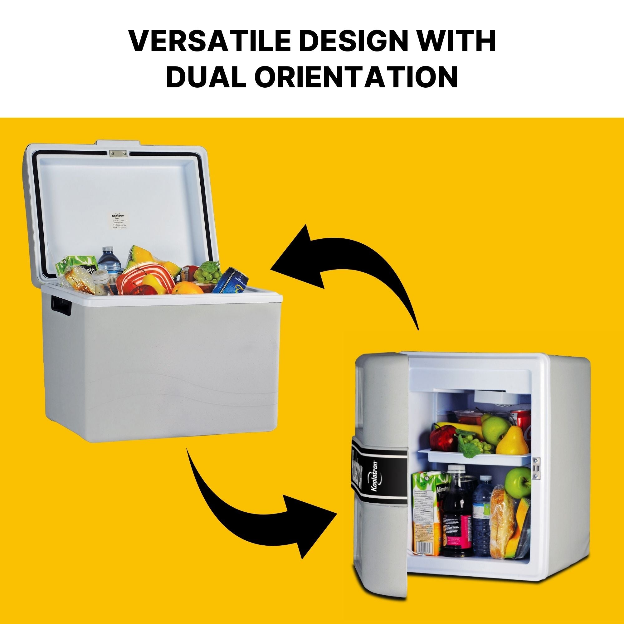 Electric Cool Box 42L Cooler Box 72 Can Portable 12v Camping Car Fridge Refrigerator For Campervan Perfect for Road Trips Two-Way Design Cooler/Warmer