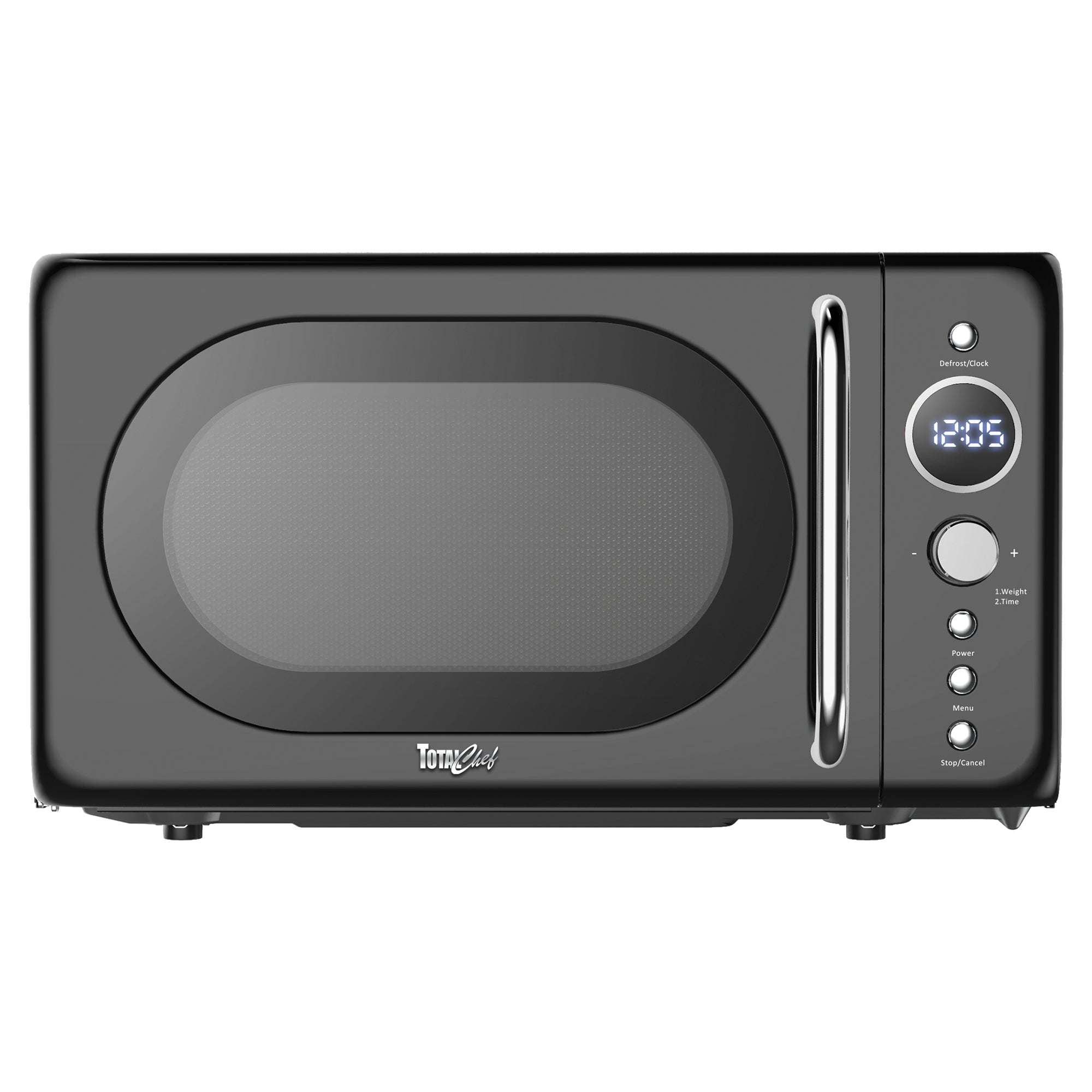 Retro Microwave Oven, 20L/0.7 Cu Ft 700W, 8 Pre-set Modes, Quick Start & Defrost By Wgt/Time, 5 Cooking Power Levels, Digital LED Display, Compact Countertop Black Microwave Ovens, Black