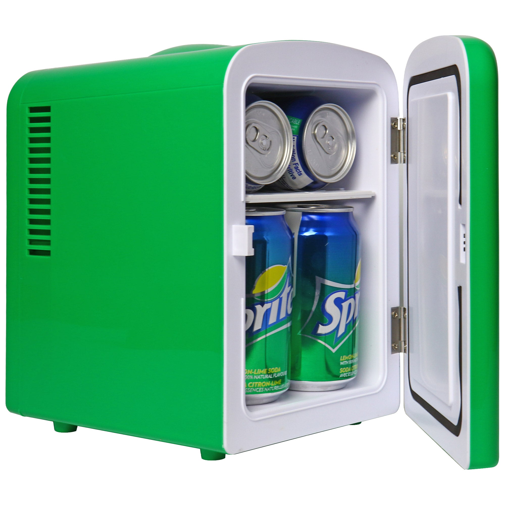 Sprite 4L Mini Fridge 6 Can Tabletop Cooler & Warmer for Bedroom, Desk or Car (12V, Green)
