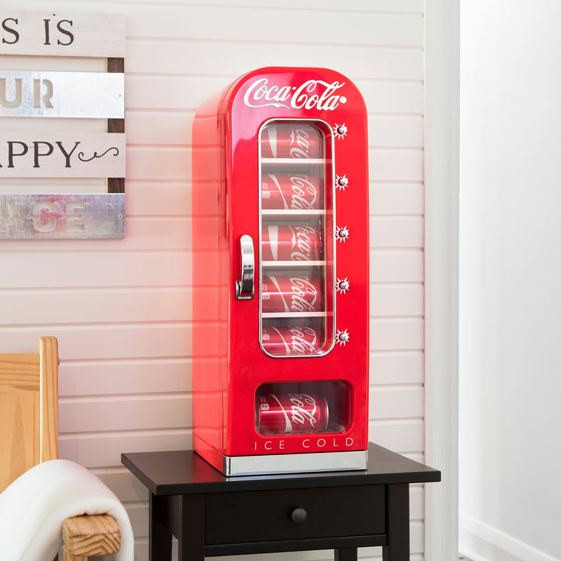 Coca Cola Classic Coke Bottle Mini Fridge, Red