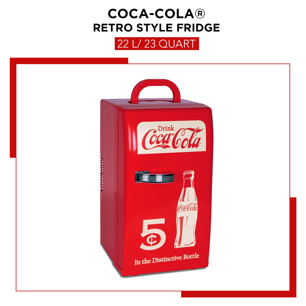 Coca Cola Classic Coke Bottle Mini Fridge, Red