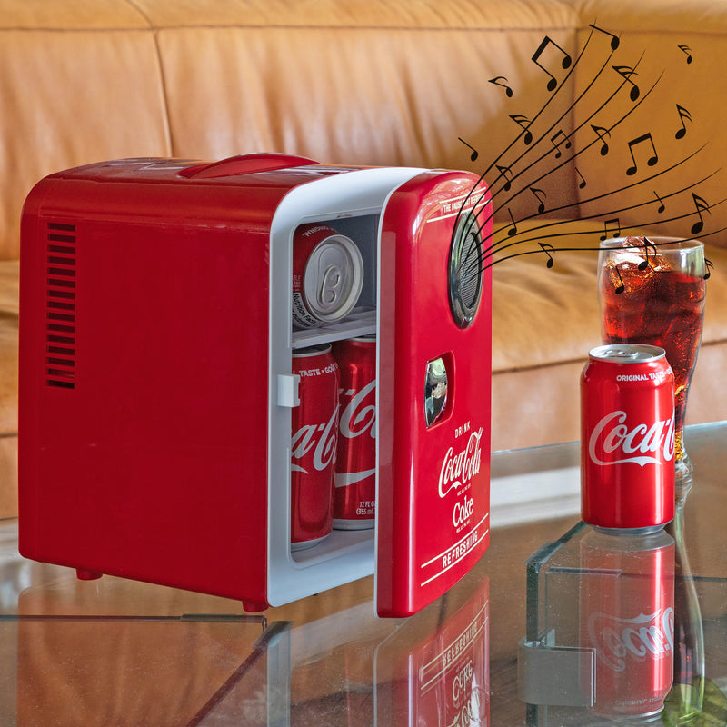 Coca Cola Classic Coke Bottle Mini Fridge, Red