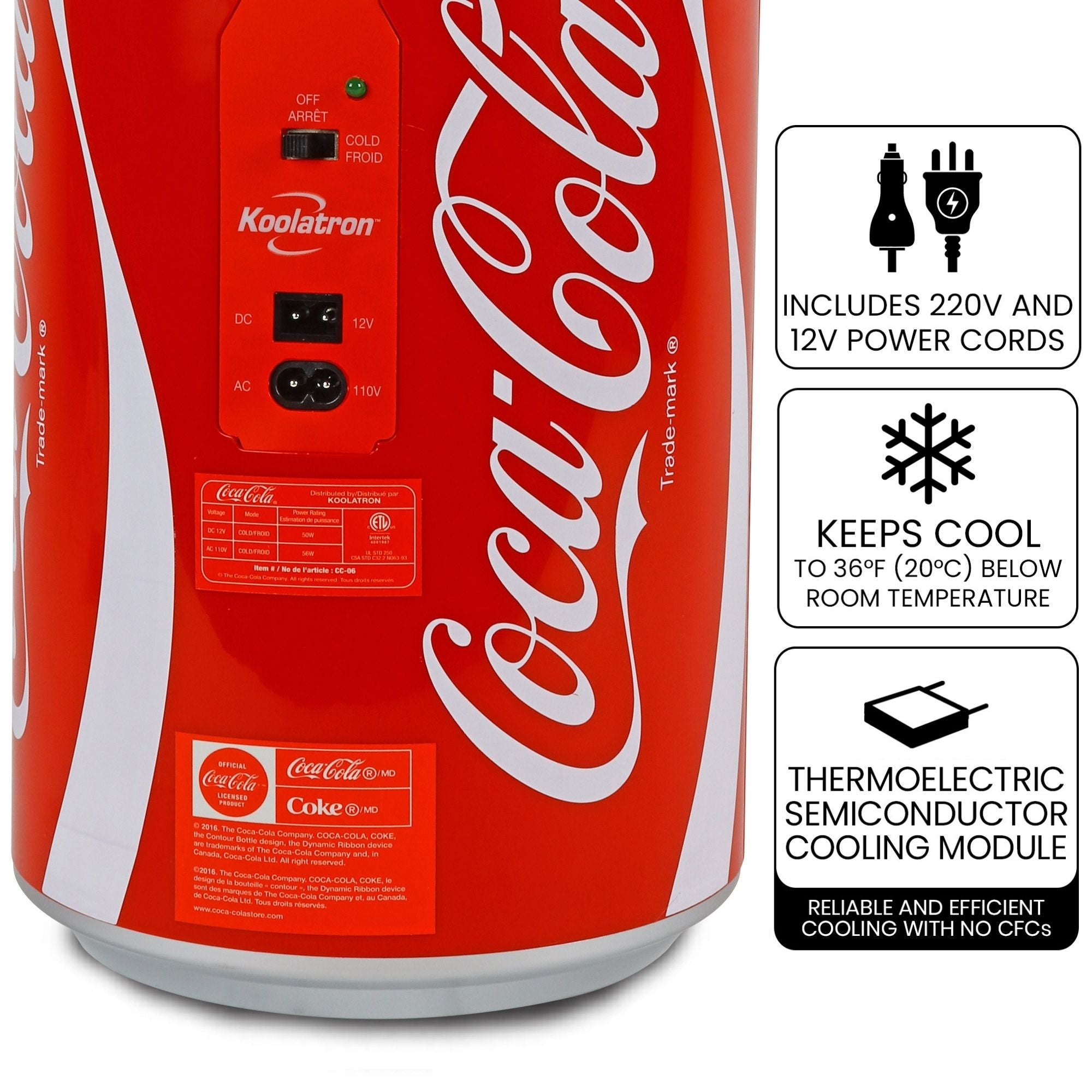 5.4L Coca-Cola Mini Fridge | 8-Can Compact Cooler for Home, Office