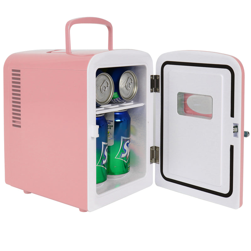 koolatron-4l-retro-portable-mini-fridge-6-can-pink