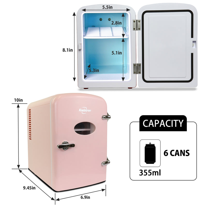 koolatron-4l-retro-portable-mini-fridge-6-can-pink