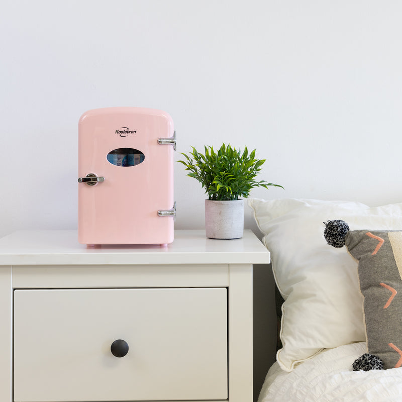 koolatron-4l-retro-portable-mini-fridge-6-can-pink