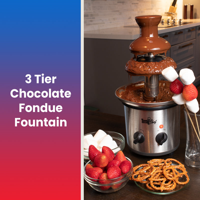 total-chef-chocolate-fondue-fountain-3-tier-stainless-steel